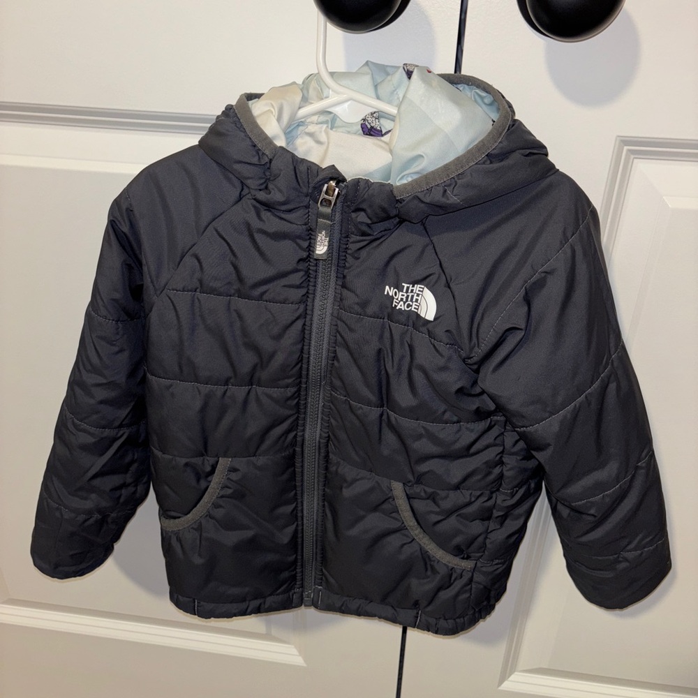 The North Face Black Puffer Reversible Jacket Kids 4/5T